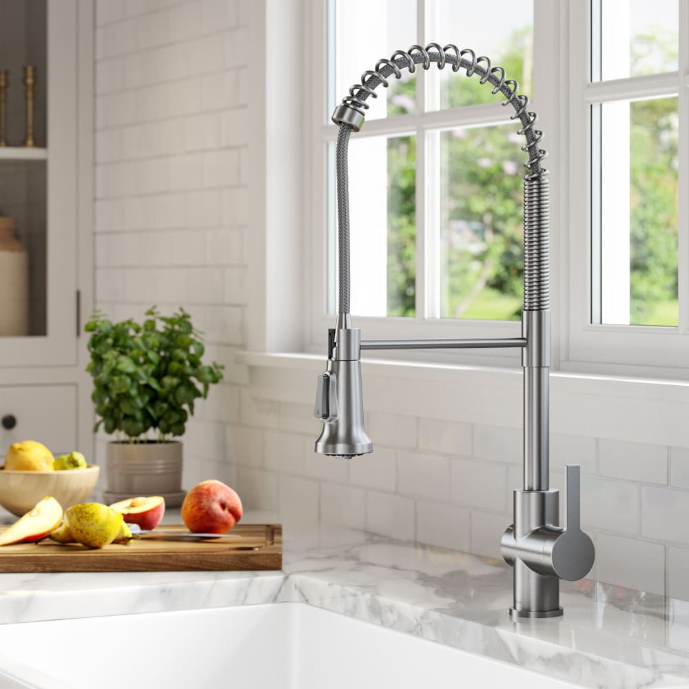 Kraus KPF1691SFS Single Handle Commercial Kitchen Faucet with 1.8