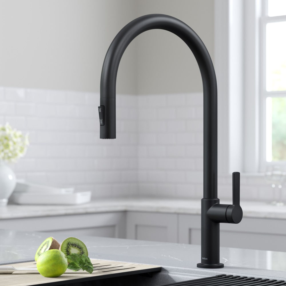 Kraus KPF2821MB Single Handle Pull Down Kitchen Faucet with Dual