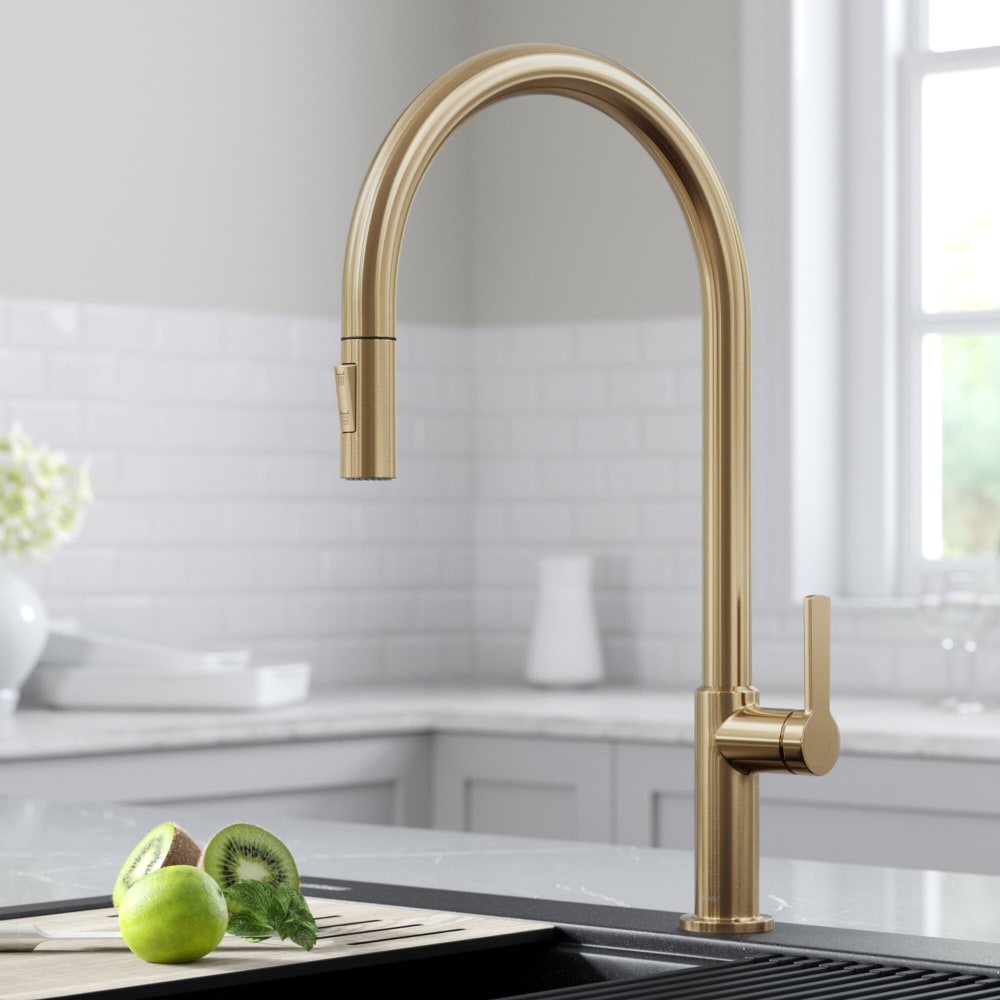 Kraus KPF2821SFACB Single Handle Pull Down Kitchen Faucet with