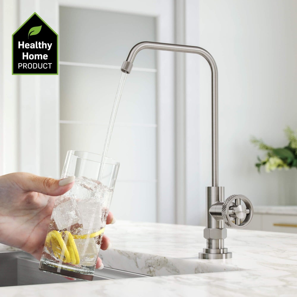 Kraus KPF3125FF101SFS Industrial Bridge Kitchen Faucet with