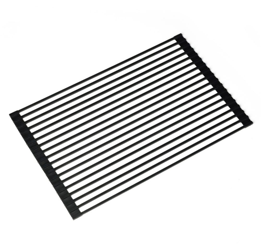EMBATHER Roll Up Dish Drying Rack Over The Sink, Dish Drying Rack for  Kitchen Counter, Multipurpose Stainless Steel Foldable Kitchen Drainer Rack  with Silicone Mat, Anti-Slip,(Black, 20.8x18.1) - Yahoo Shopping