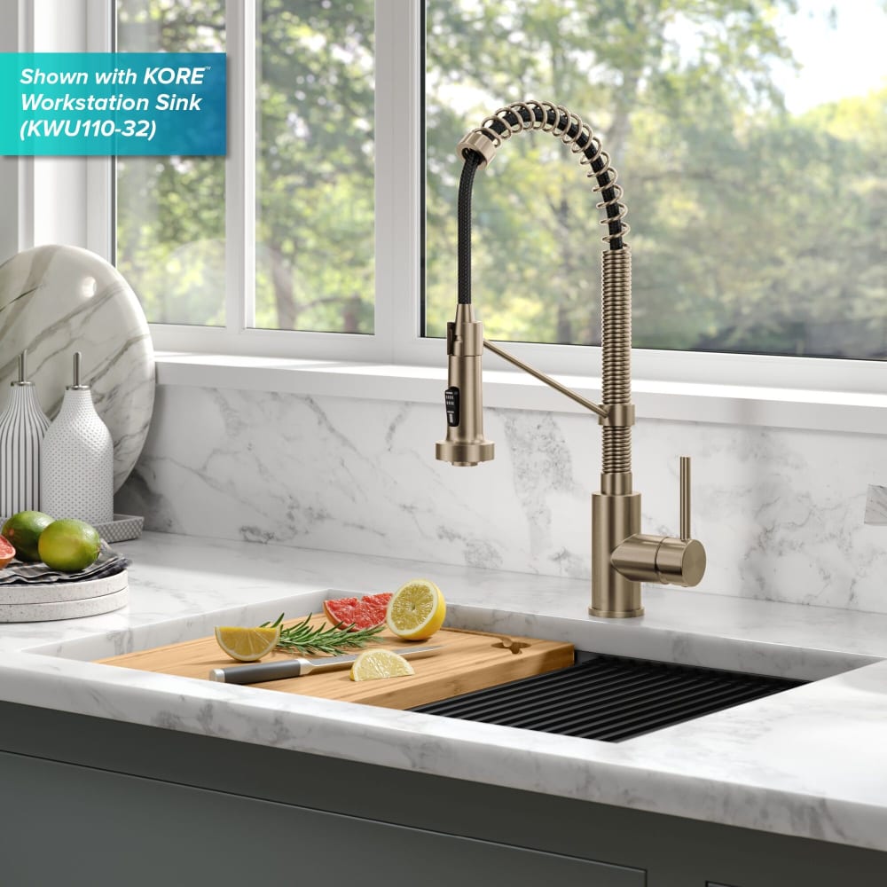 ブライス♡アウトフィット【Spring collection2022】 Kraus KSF1610SFACB Single Handle Pull Down Touchless Sensor