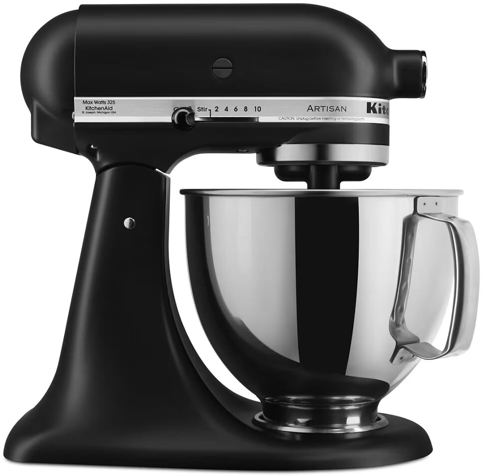 KitchenAid KSM150PSBM 5 Quart Tilt-Head Stand Mixer with 10 Speeds