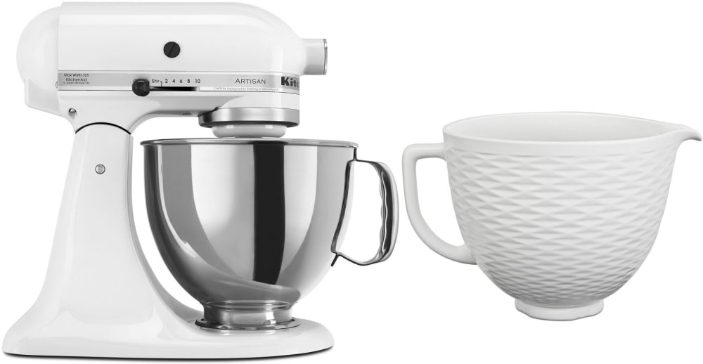 KitchenAid KSM150PSWH 5 Quart Tilt-Head Stand Mixer with 10 Speeds