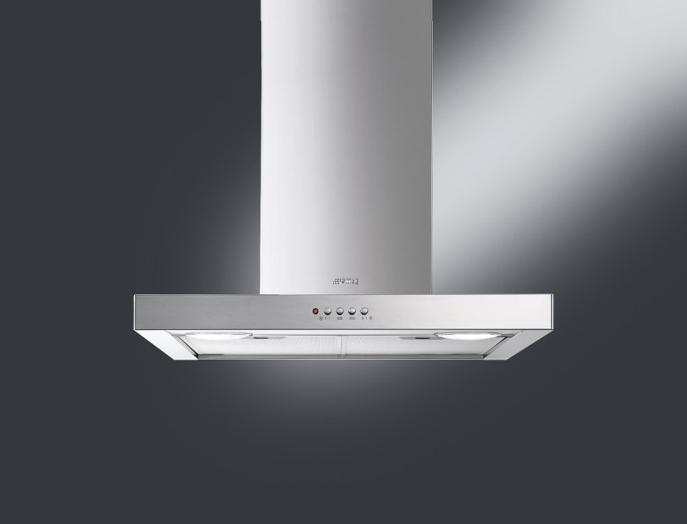 Smeg KSM24XU Wall Mount Chimney Range Hood with 600 CFM Internal Blower, 4 Speeds, Halogen