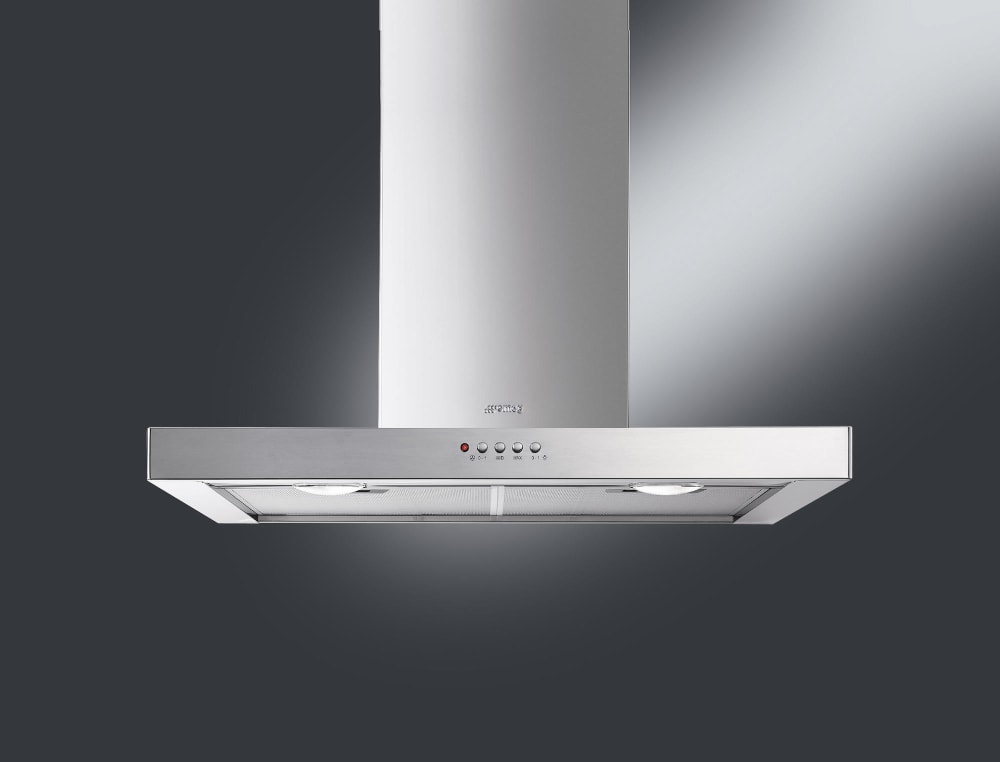 Smeg KSM30XU 30 Inch Wall Mount Chimney Range Hood with 600 CFM Internal Blower, 3 Speeds