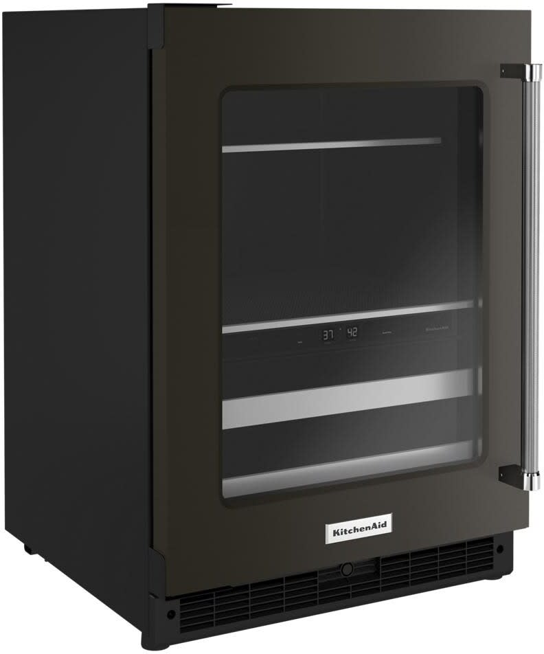 KitchenAid KUBL314KBS 24 Inch Freestanding/BuiltIn Undercounter Dual Zone Beverage Center with