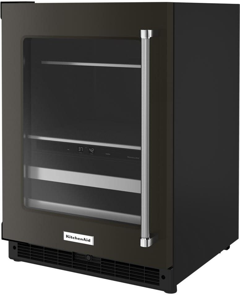KitchenAid KUBL314KBS 24 Inch Freestanding/BuiltIn Undercounter Dual Zone Beverage Center with