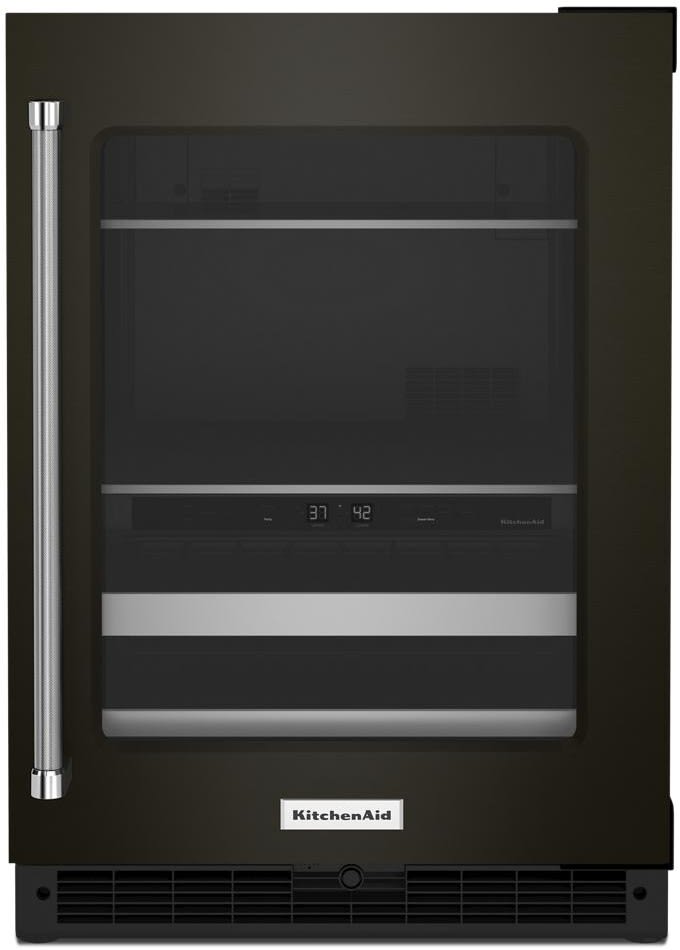 KitchenAid KUBR314KBS 24 Inch Freestanding/BuiltIn Undercounter Dual Zone Beverage Center with