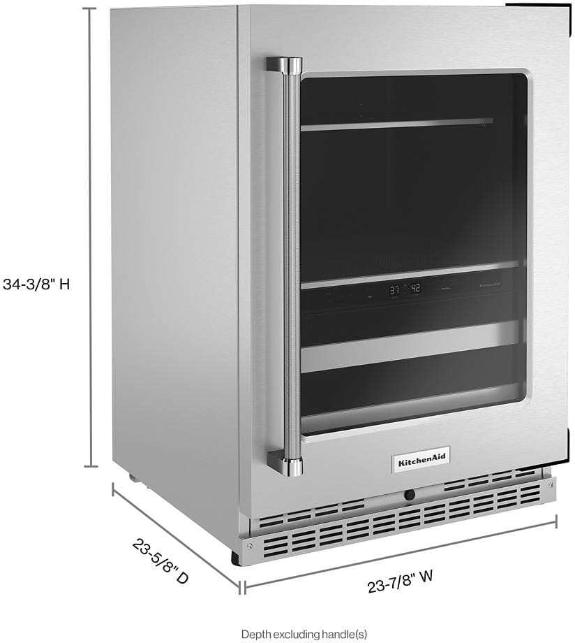 KitchenAid KUBR314KSS 24 Inch Freestanding/BuiltIn Undercounter Dual