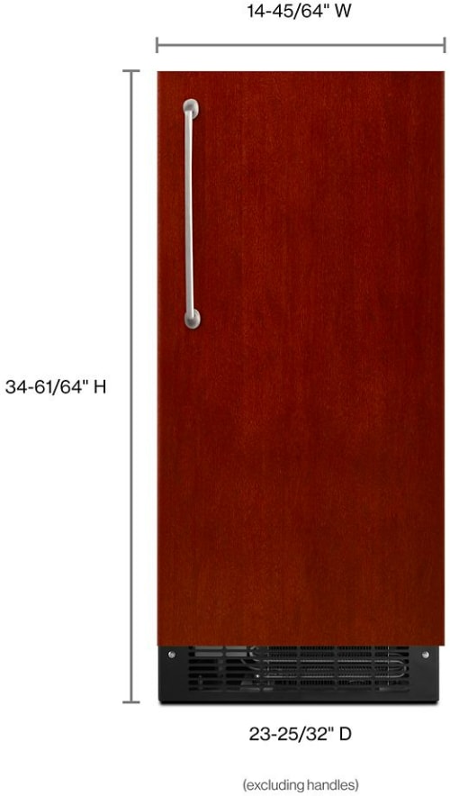 KitchenAid KUIX535HPA 15 Inch BuiltIn Undercounter Clear Ice Maker with 25 lbs. Ice Storage