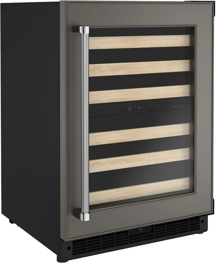 KitchenAid KUWR214KPA 24 Inch PanelReady Undercounter Wine Cellar with WoodFront Racks, Fully