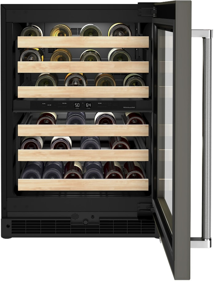 KitchenAid KUWR214KPA 24 Inch PanelReady Undercounter Wine Cellar with