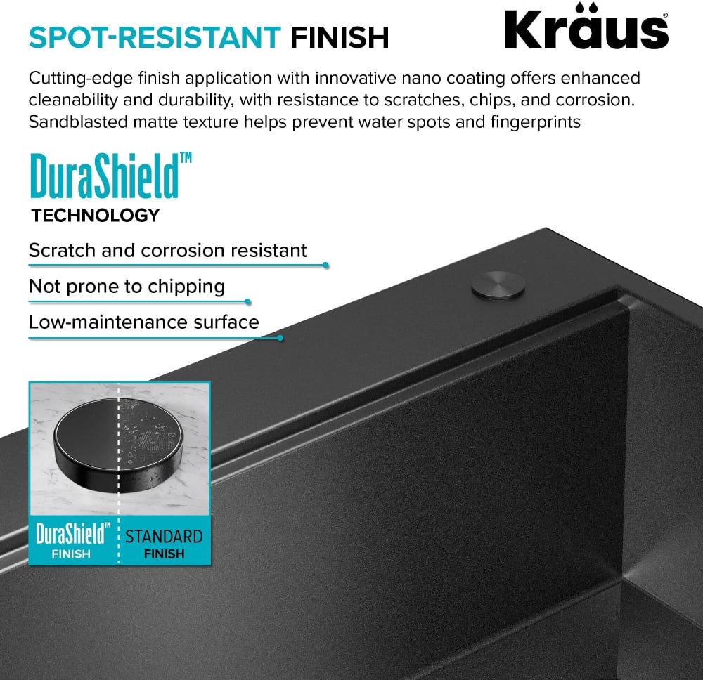 Kraus Kwt31033pgm 33 Inch Kore™ Top Mount Drop In Workstation Single