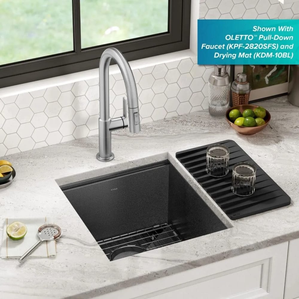 Kraus KWU110117PGM Kore™ Undermount Workstation Single Bowl Kitchen