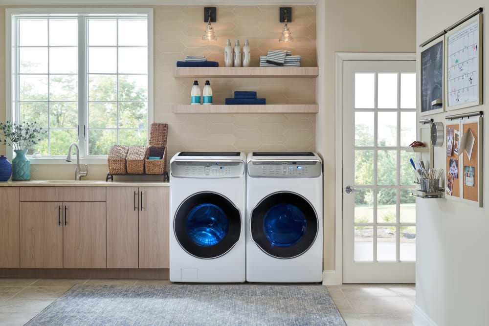 Samsung SAWADRGW361 Side-by-Side Washer & Dryer Set with Front Load ...