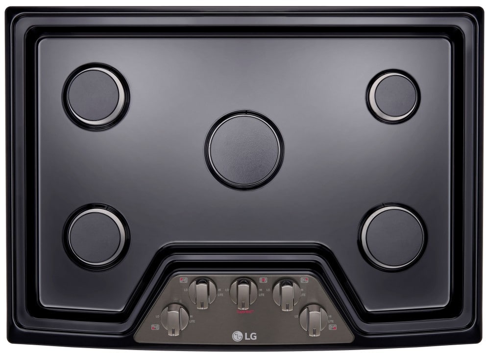 LG LCG3011BD 30 Inch Gas Cooktop with 5 Sealed Burners, Cast Iron