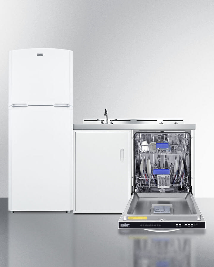 Summit ACKDW751G 75 Inch All-In-One Kitchenette with Top-Freezer ...