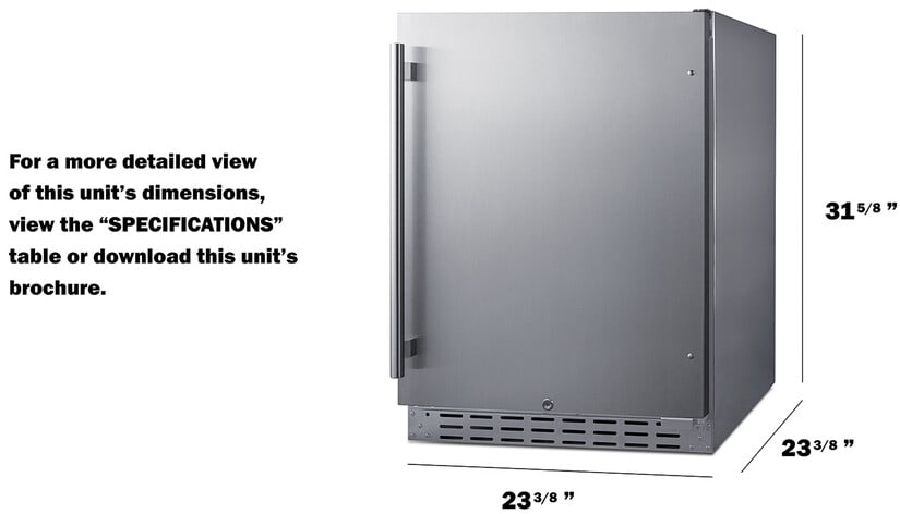 Summit AL55OSCSS 24 Inch Built-In Undercounter Outdoor