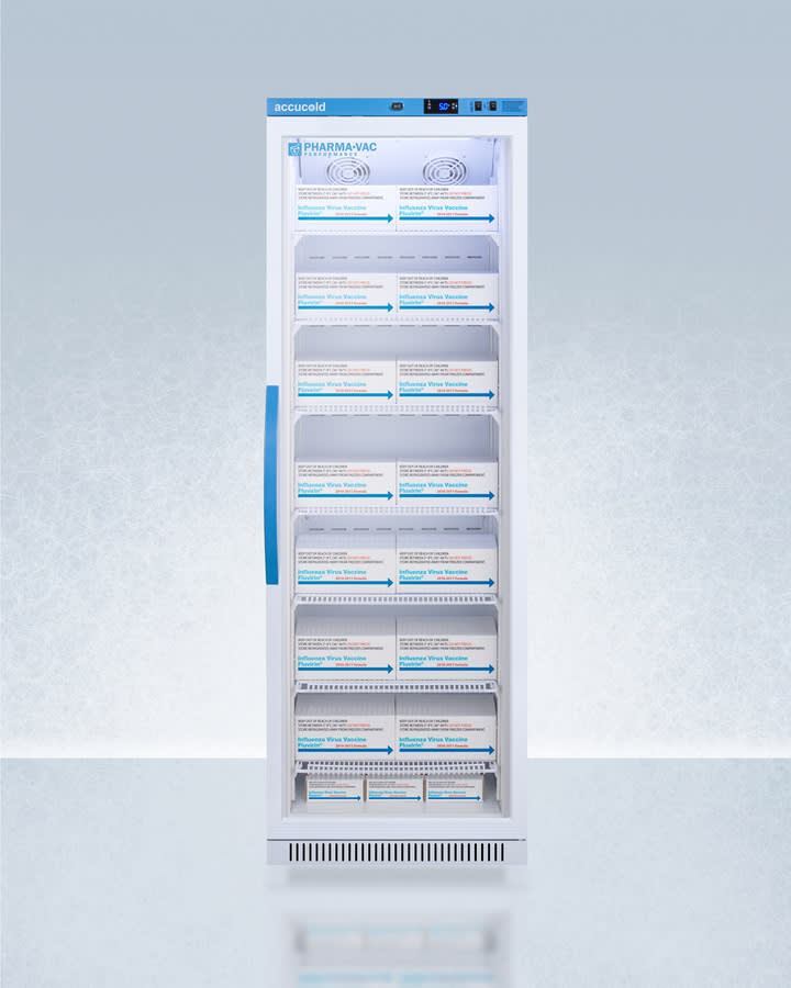 AccuCold ARG15PV 23 Inch Pharma-Vac Vaccine Refrigerator with 15 Cu. Ft. Capacity, Microprocessor Digital Temperature Control, Audio/Visual Temperature Alarm, Temperature Probe, Automatic Defrost, Meets UL-471 Standards, and CDC/VFC Guidelines