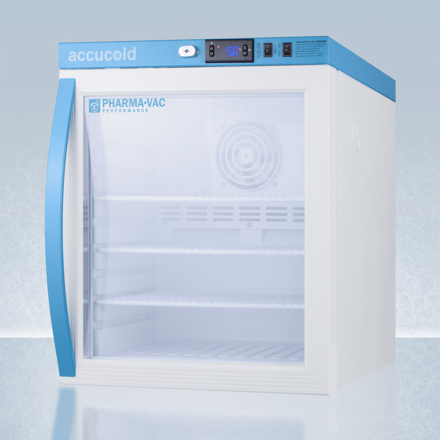 AccuCold ARG1PV 17.5 Inch Compact Vaccine Refrigerator with 1.0 Cu. Ft. Capacity, Microprocessor