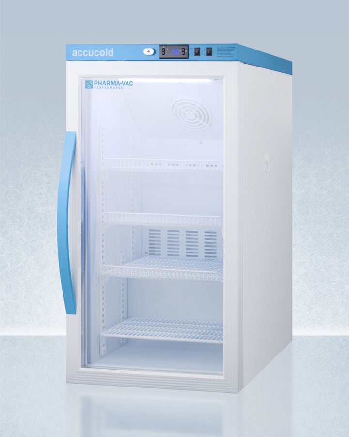 AccuCold ARG3PV 18.5 Inch Compact Vaccine Refrigerator with 3.0 Cu. Ft. Capacity, Microprocessor Control Panel, Automatic Defrost, Power, Temperature, and Sensor Failure Alarms, Meets UL-471 Standards, and Purpose Built to Meet CDC/VFC Guidelines