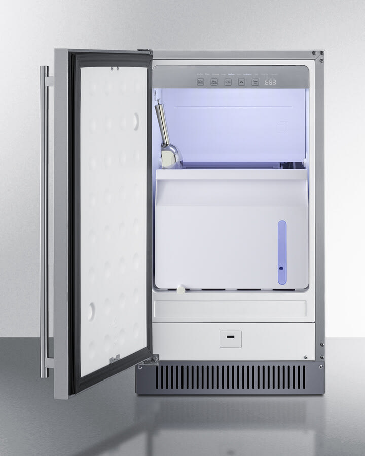 Summit BIM182ADALHD 18 Inch Built-In Ice Maker with 33 lbs