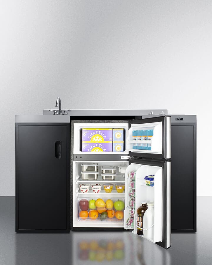 Summit CK55ADASINKL 54 Inch All-In-One Kitchenette with 3.2 cu. ft