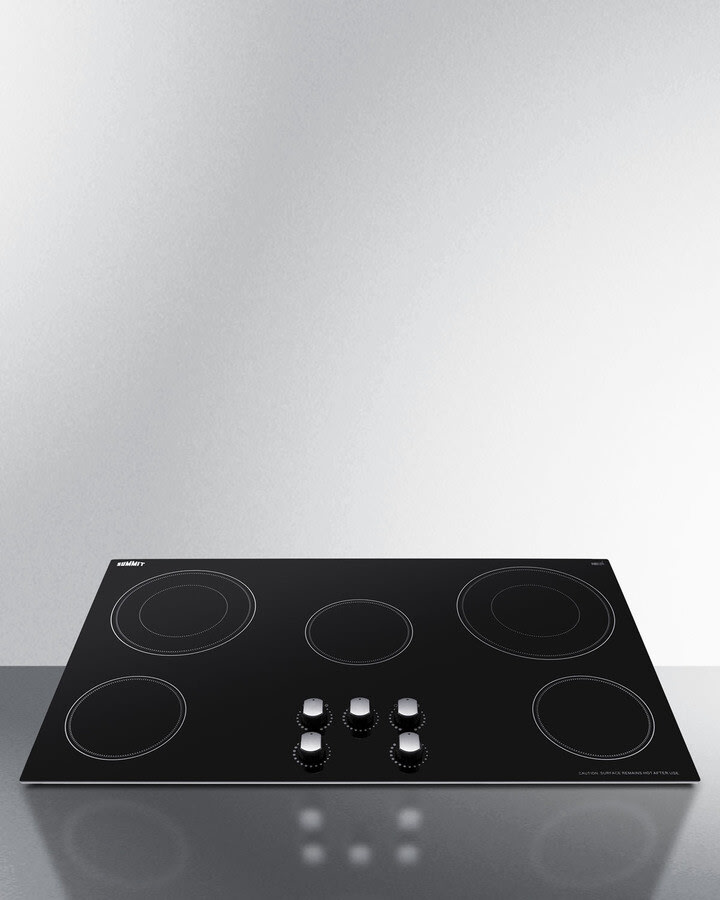 Summit CR5B36MB 36 Inch Electric Cooktop with 5Radiant Elements