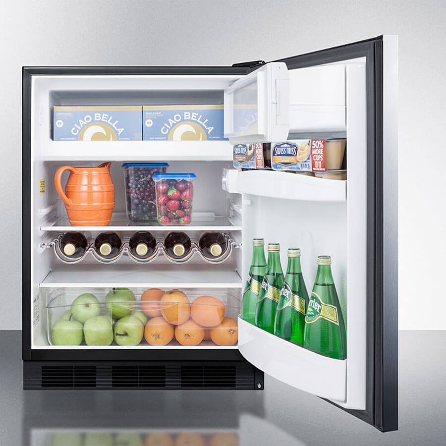 コンクリートアマダシ Summit CT66BK2SSADA 24 Inch Freestanding Compact Refrigerator with