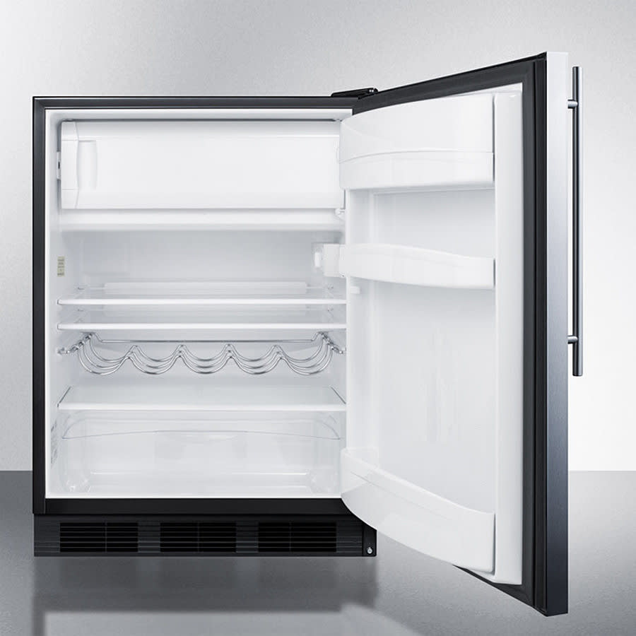 Summit CT663BKSSHV 24 Inch Compact Refrigerator with 5.1 cu. ft