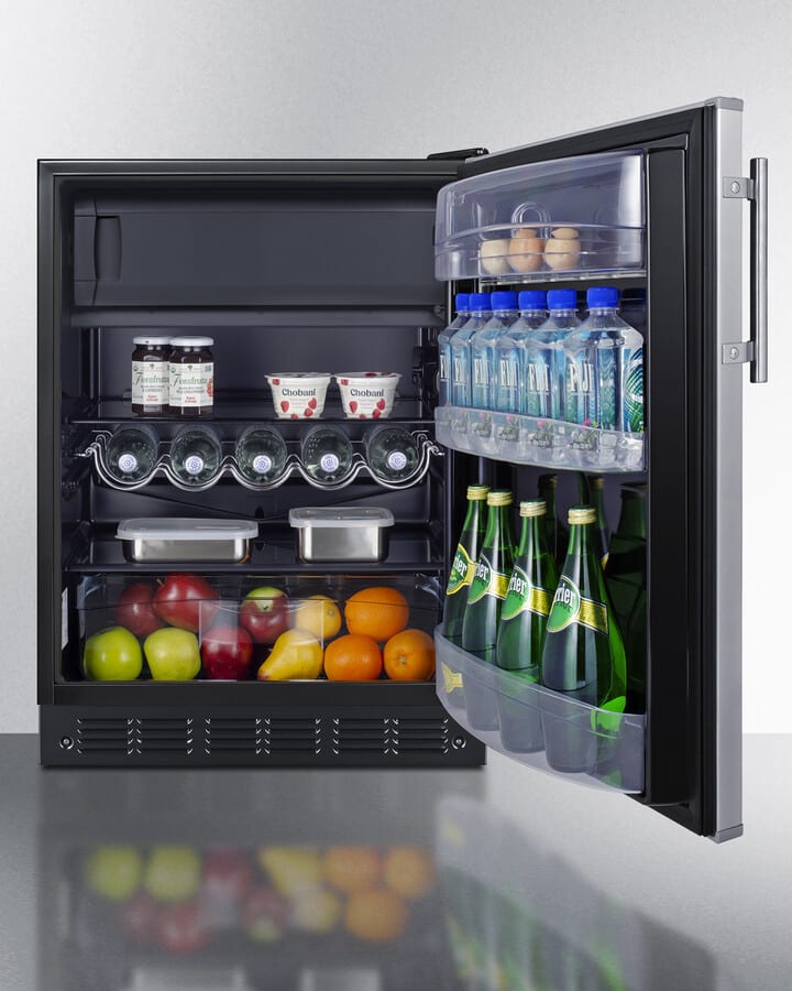 コンクリートアマダシ Summit CT66BK2SSADA 24 Inch Freestanding Compact Refrigerator with