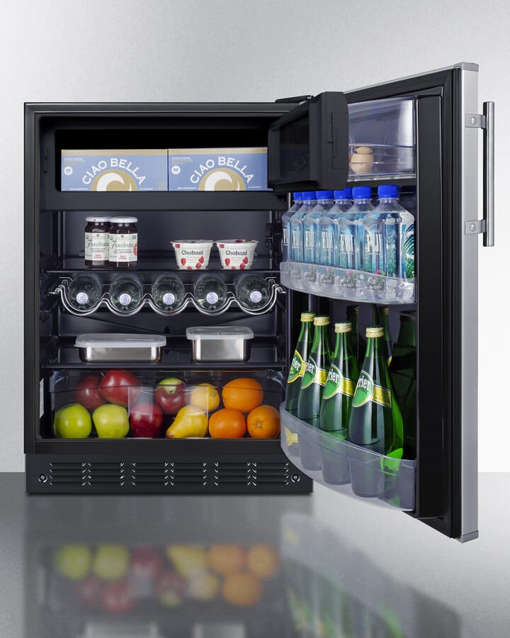 Summit CT66BK2SSADA 24 Inch Freestanding Compact Refrigerator with