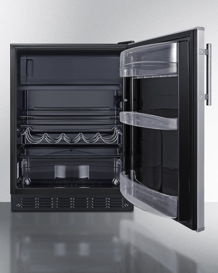 コンクリートアマダシ Summit CT66BK2SSADA 24 Inch Freestanding Compact Refrigerator with
