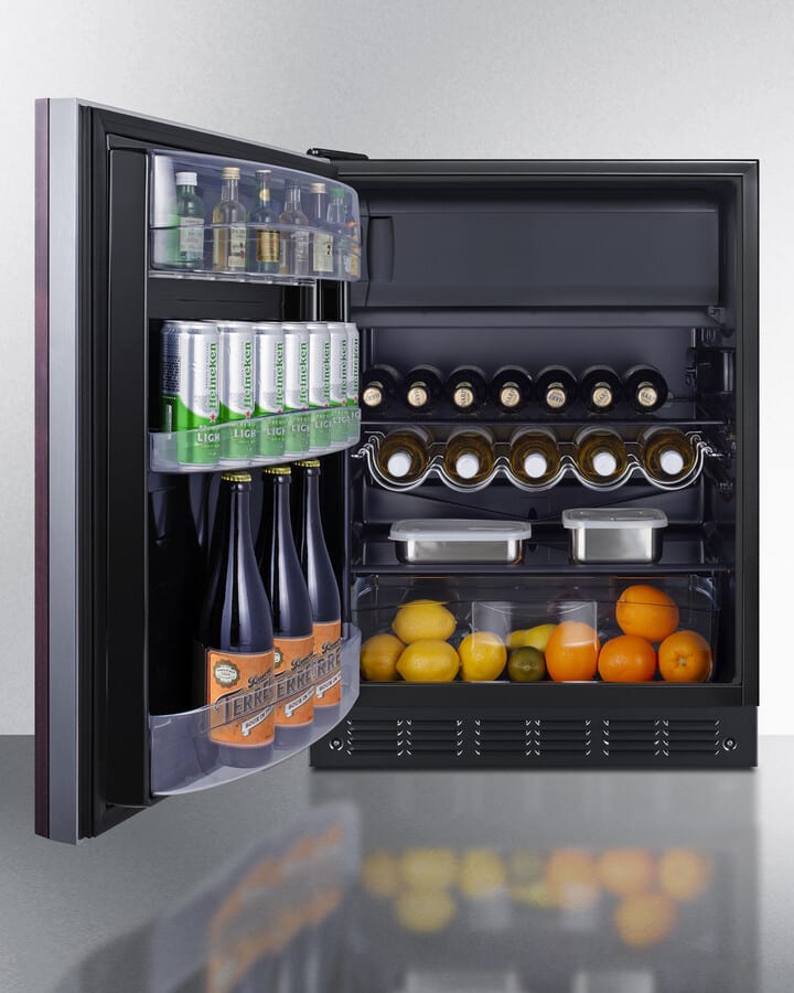 Summit CT66BK2SSIFADALHD 24 Inch Freestanding Compact Refrigerator