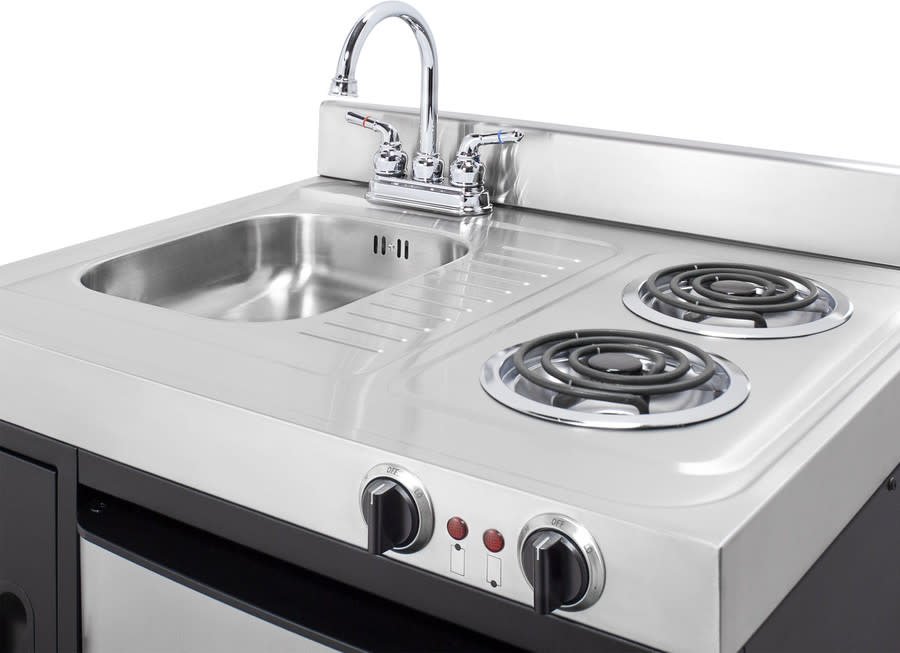 Summit C30ELBK 30 Inch Combination Kitchen with 3.2 Cu. Ft