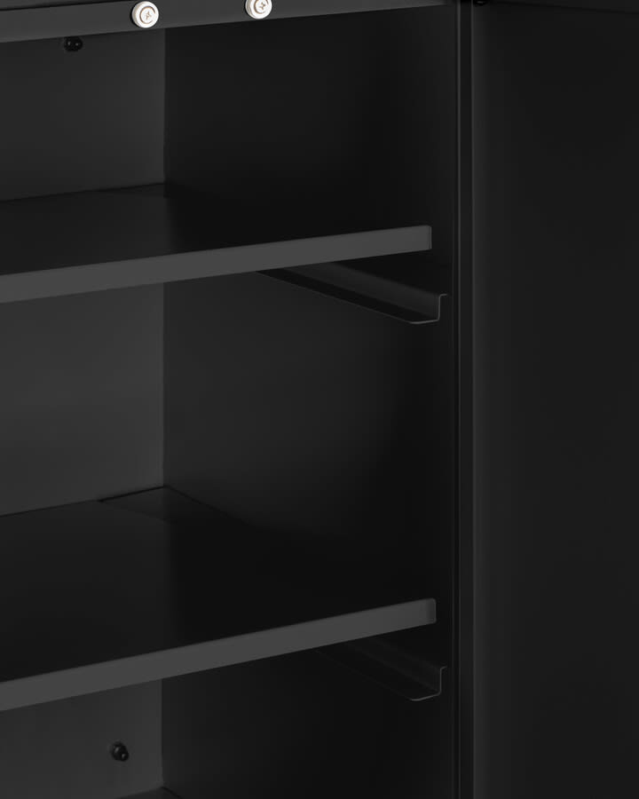 Summit CAB18TALLBLK 18 Inch Wall with 2 PullOut Shelves