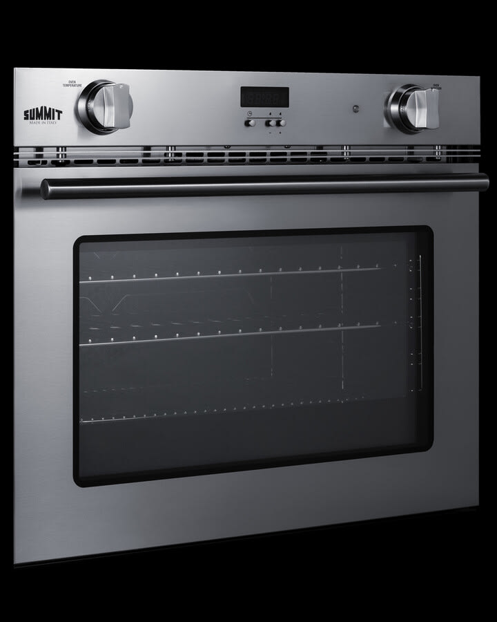 Summit SGWOGD27 27 Inch Single Gas Wall Oven with 3.0 Cu. Ft. Capacity