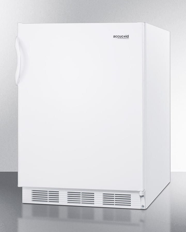 Summit AL750WBI 24 Inch Built-In Refrigerator-Freezer with 5.5 Cu. Ft. Capacity, Adjustable Shelves, Deep Shelf Space, Hidden Evaporator, Automatic Defrost, and ADA Compliant