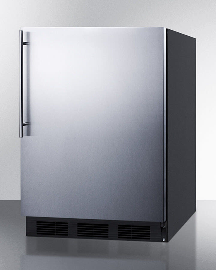 AccuCold AL752BKBISSHV 24 Inch Built-In All-Refrigerator with 5.5