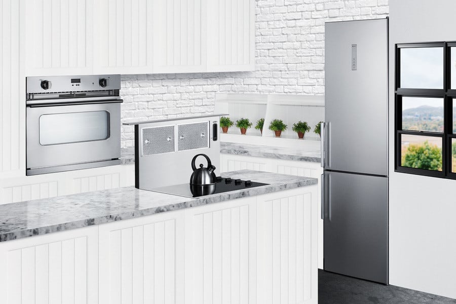 Summit FFBF192SSIM 24 Inch Counter Depth BottomFreezer Refrigerator