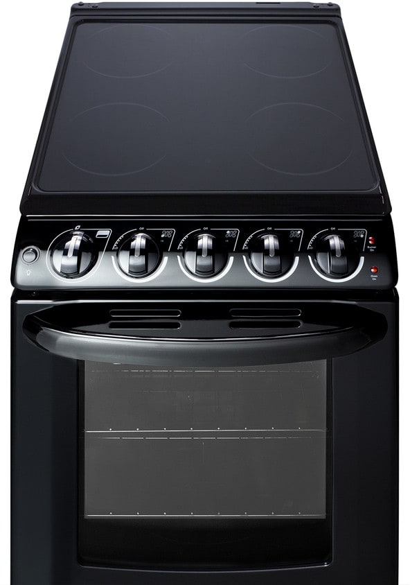Summit 20 Wide Electric Smooth-Top Range in Stainless Steel - REX2071SSRT