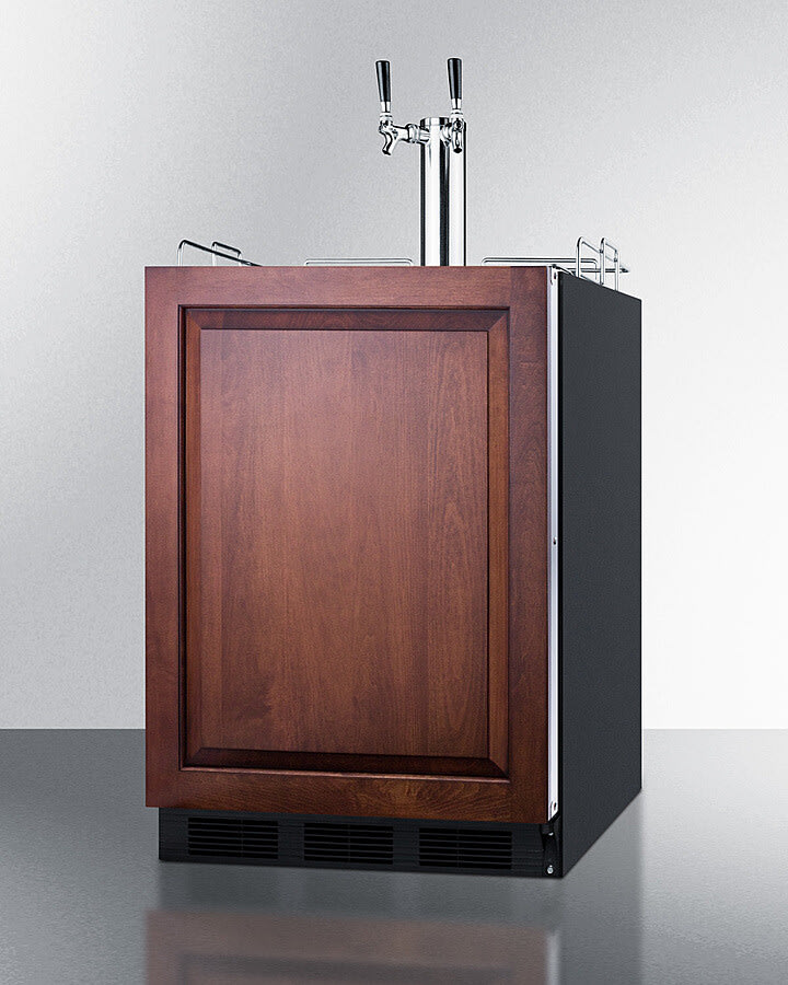 Summit SBC58BLBIADAIFWKDTWIN 24 Inch Built In Wine Kegerator with