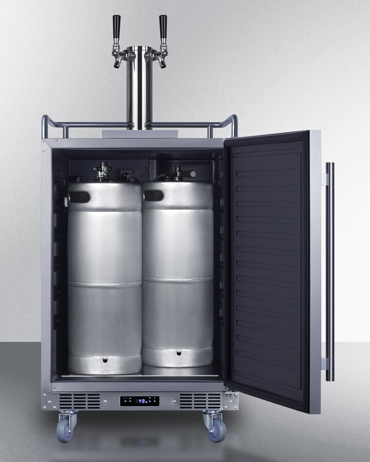 Summit SBC683OSTWIN 24 Inch Built-In Kegerator with 5.6 cu. ft