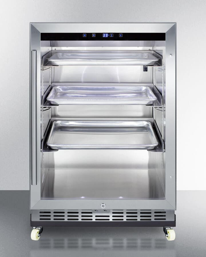 Summit SCR611GLOSRI 24 Inch Outdoor Freestanding Beverage Center