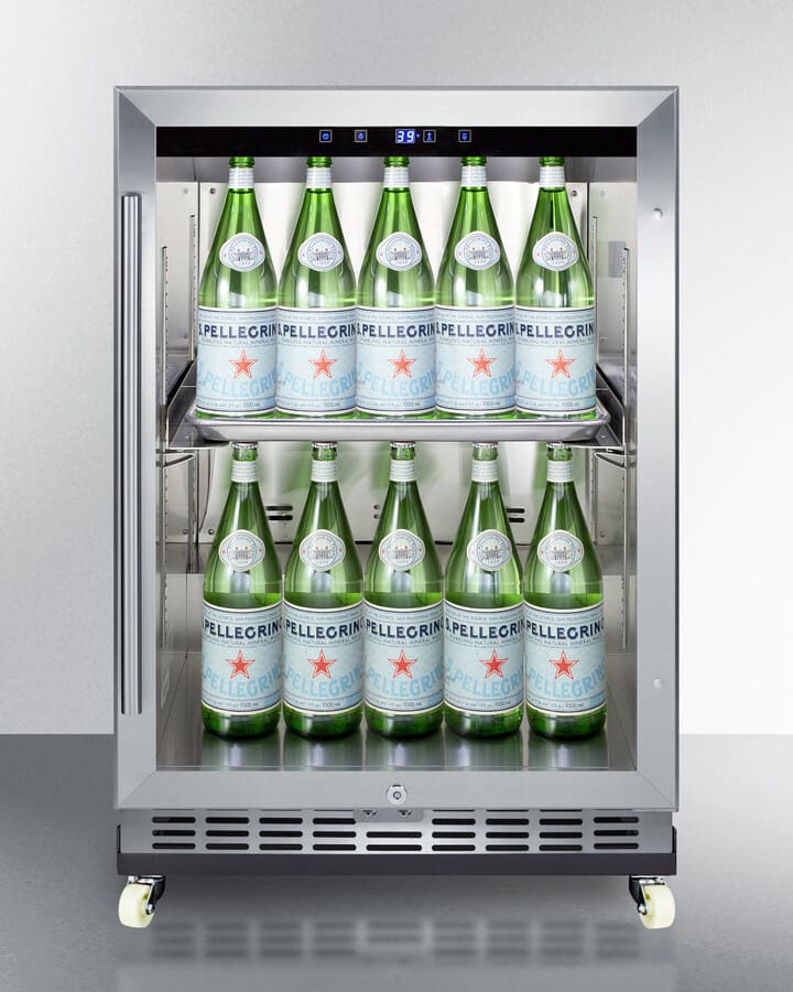 Summit SCR611GLOSRI 24 Inch Outdoor Freestanding Beverage Center