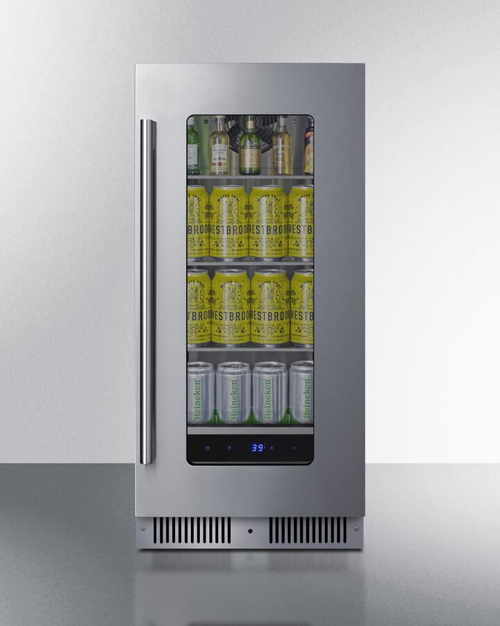 ヒデ Summit SDHG1533 15 Inch Built-In Beverage Center with 1.9 cu. ft