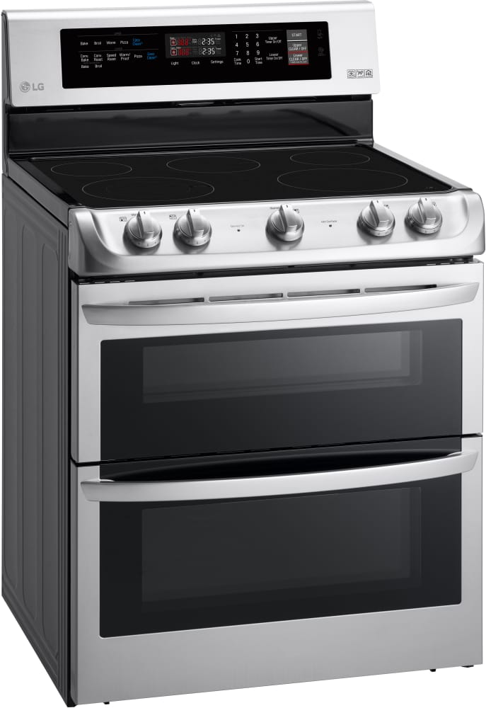 Lg Lde4411st 30 Inch Dual Oven Electric Range With 7 3 Cu Ft Lg Lde4411st Freestanding Electric Range Double Oven From