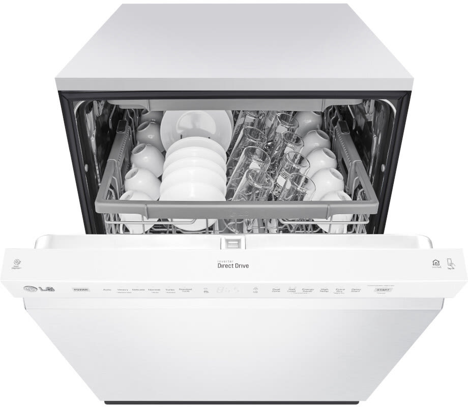 LG LDFN4542W 24 Inch Full Console Dishwasher with 15 Place Settings