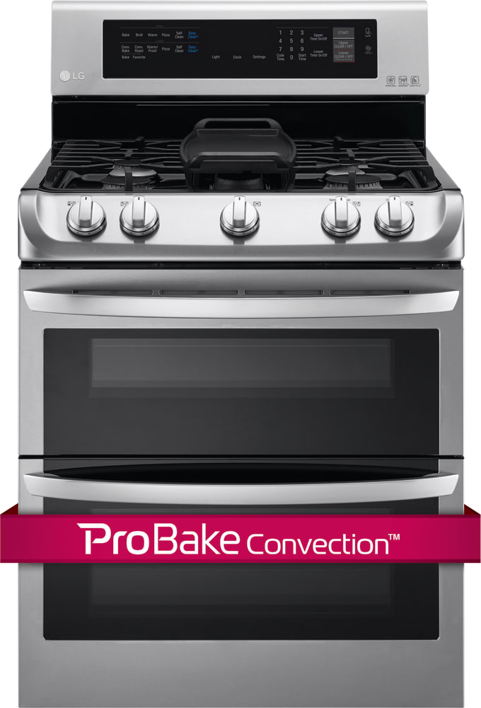 LG LDG4315ST 30 Inch Double Oven Gas Range with ProBake Convection